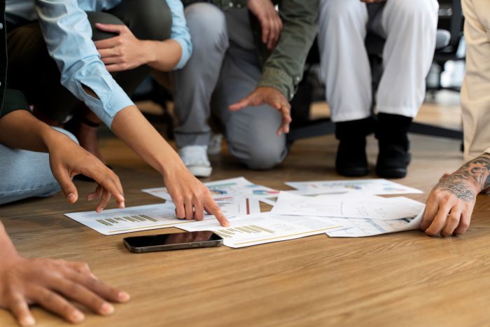 Problem solving games inside an escape room.