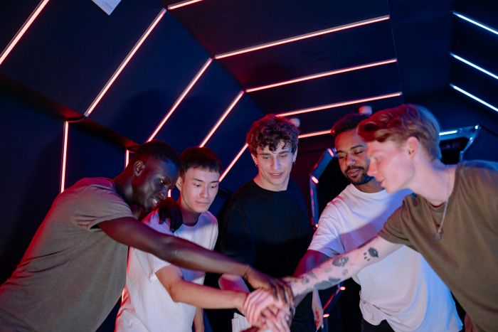 Adults get-together at an horror escape room in Dubai